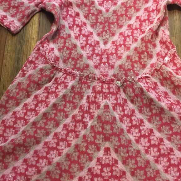 Vintage Free People Red Chevron Skater Dress - Picture 5 of 5